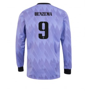 Real Madrid Karim Benzema #9 Bortatröja 2022-23 Långärmad